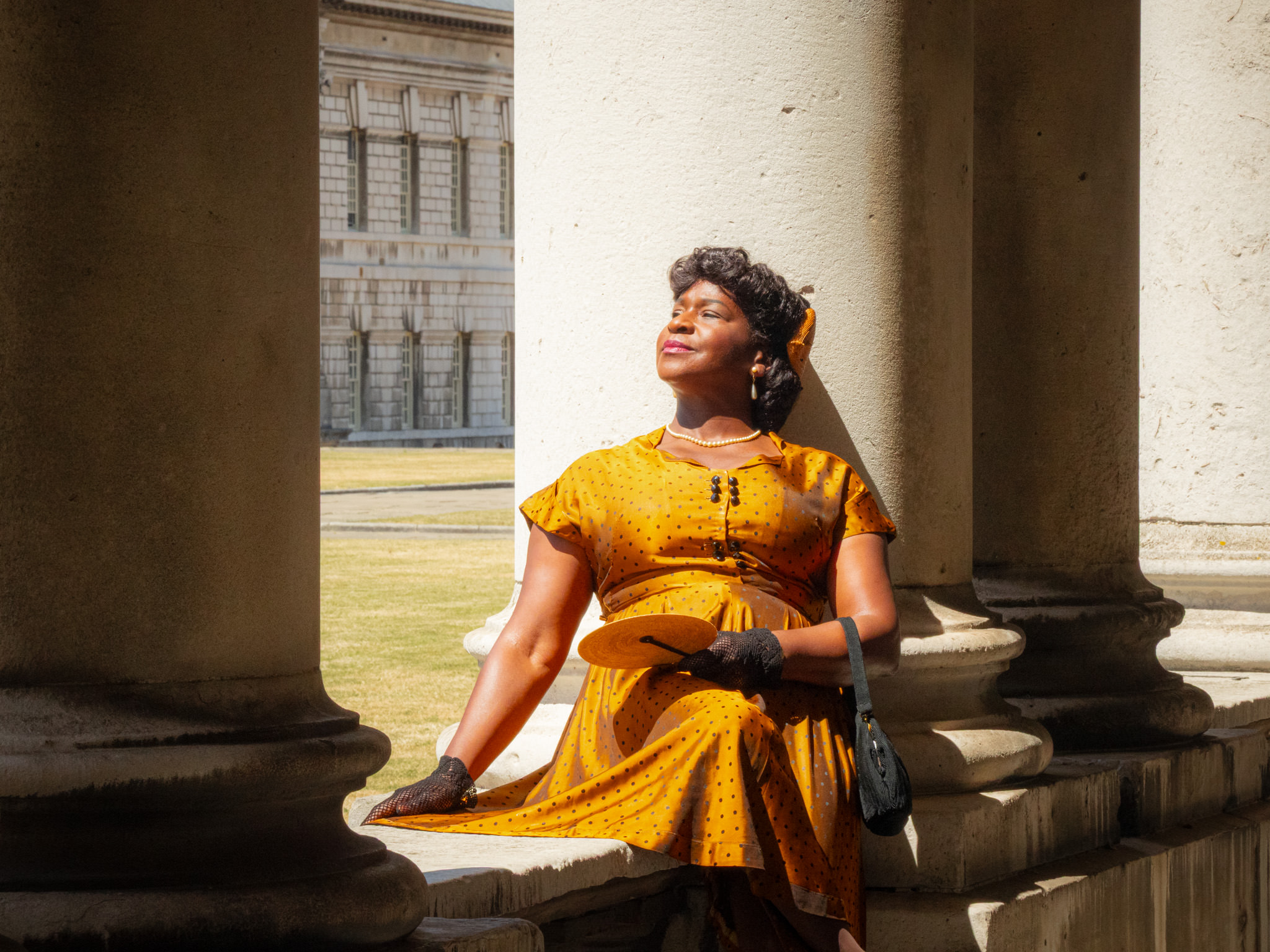 Star of CORNWALLIS CLOTH Jennifer Marvaree-Robinson performing as Police Sgt's wife Bonita Skeete